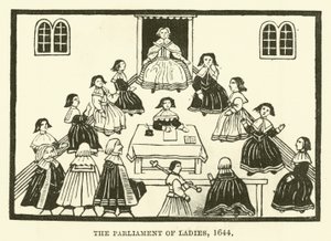 Het parlement van dames, 1644 door English School